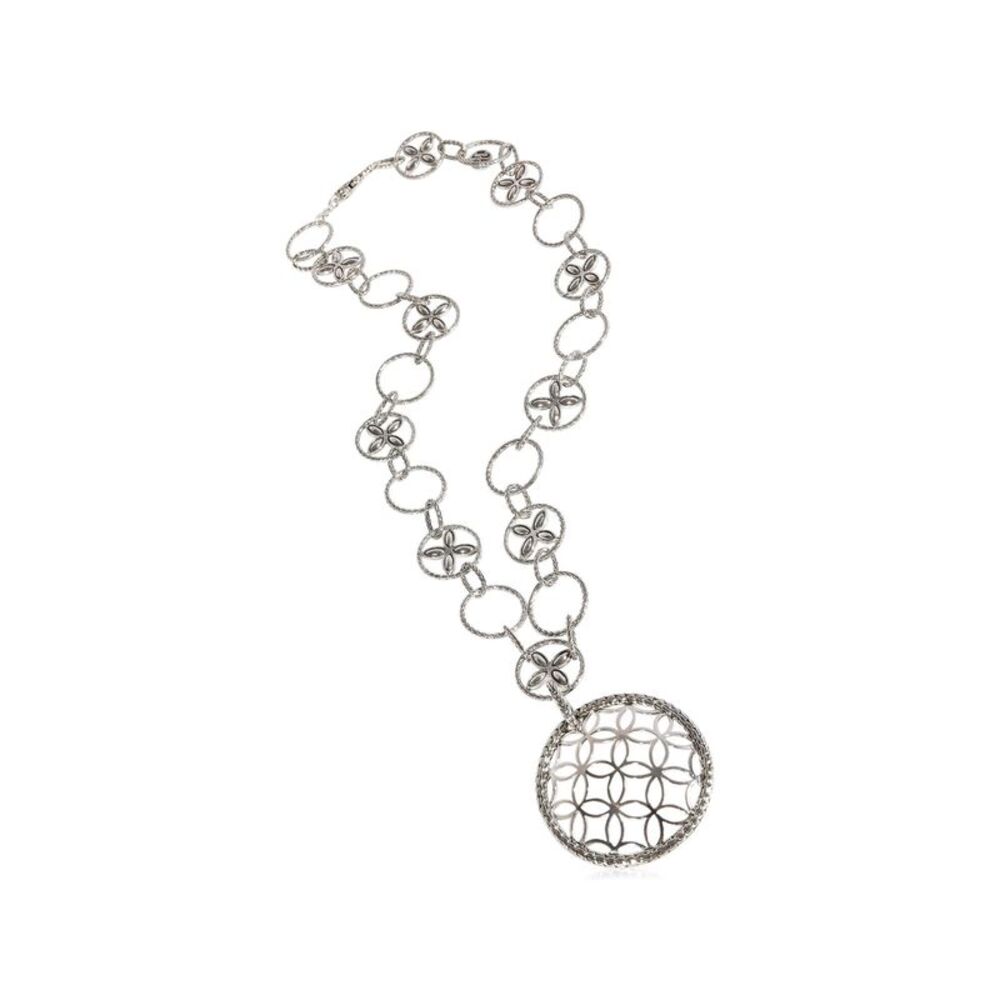 Pre Loved John Hardy Kawung Pierced Necklace in Sterling Silver with 50 mm Wide - Picture 8 of 8